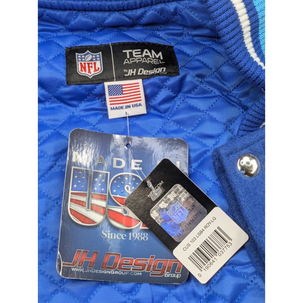 2025 NFL Super Bowl LIX New Orleans JH Design Wool Heavy Coat Sz L Football 3062 - Picture 4 of 10